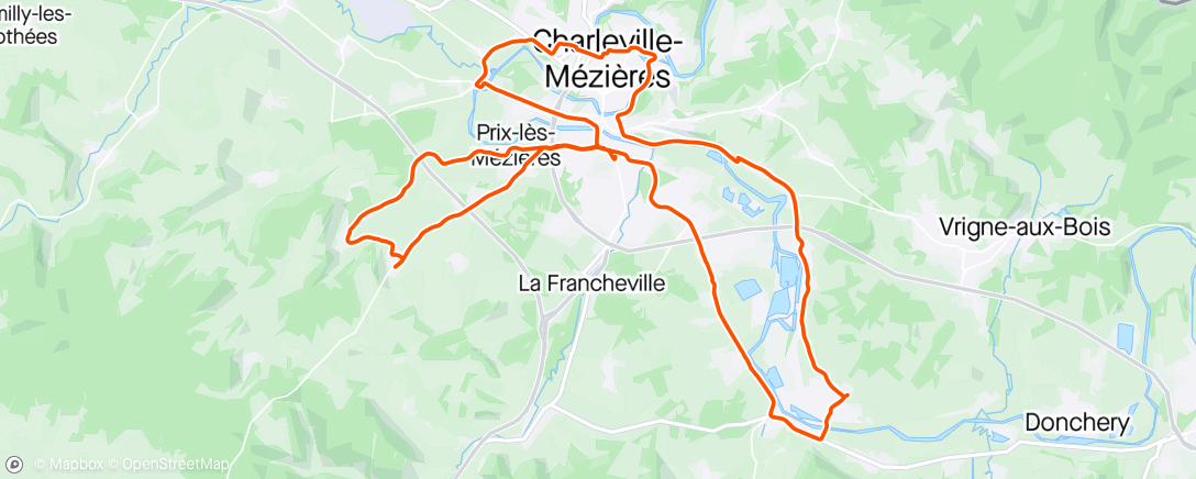 Map of the activity, Sortie vélo avec Stephane Virenque