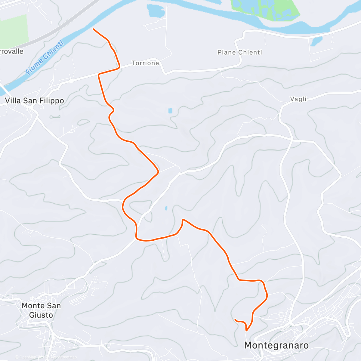 Карта физической активности (Corsa pomeridiana)