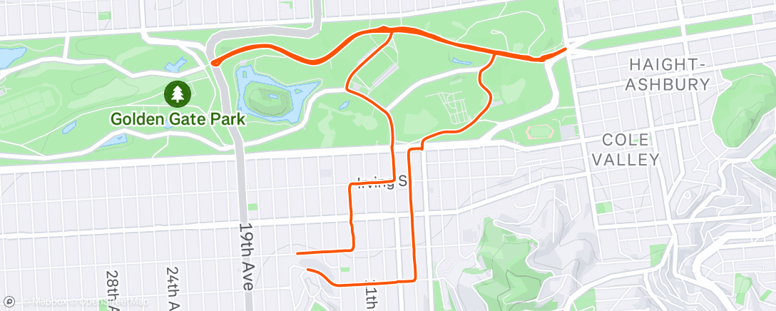 Map of the activity, Afternoon Ride