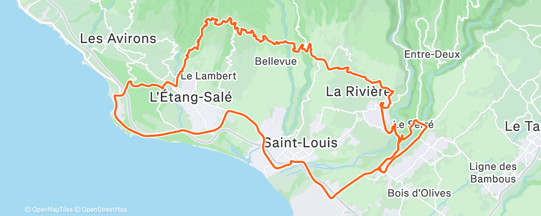 Map of the activity, Sortie vélo le matin