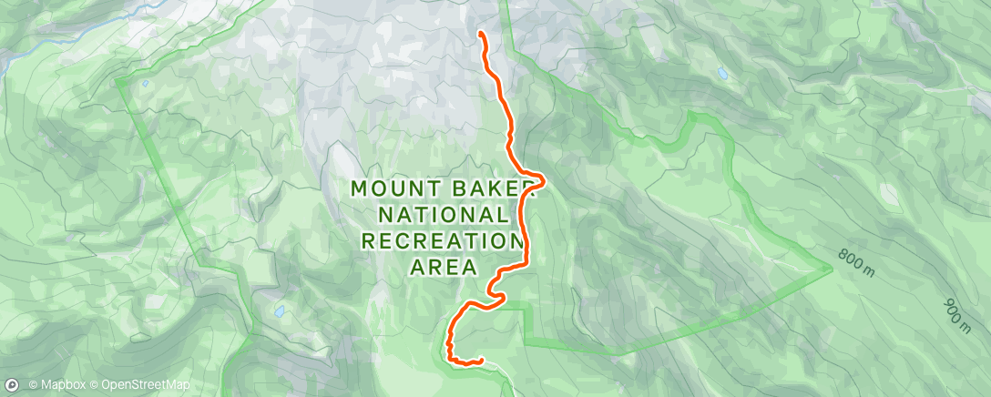Map of the activity, Morning Hike