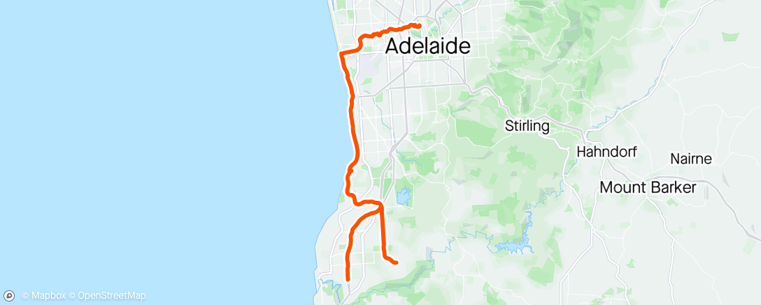 Map of the activity, Relaxing Lunch Ride