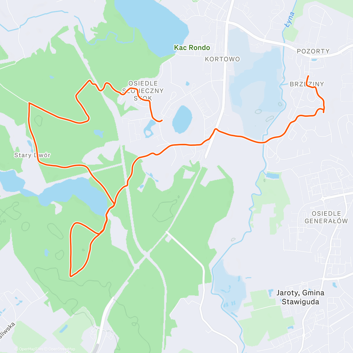 Карта физической активности (Olsztyn Dołem z Tytusem Hike)