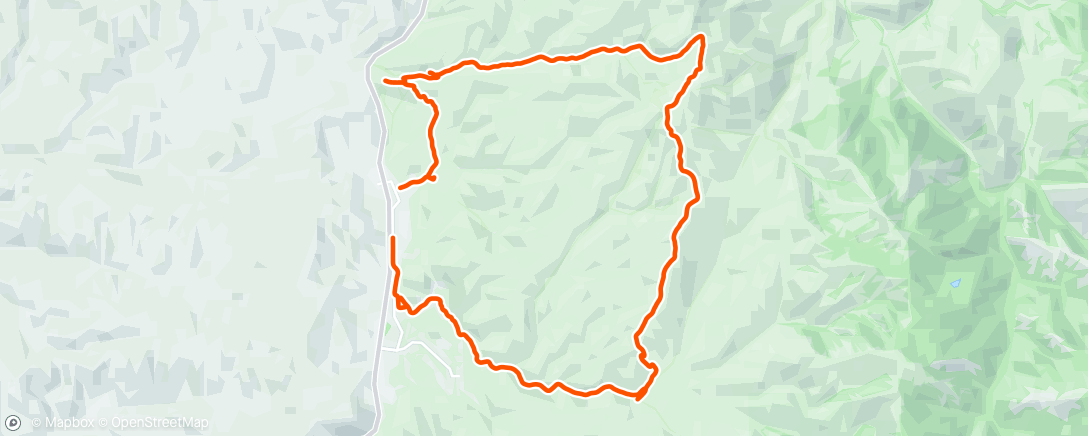 Map of the activity, Chasing daylight on the Coyote classic route