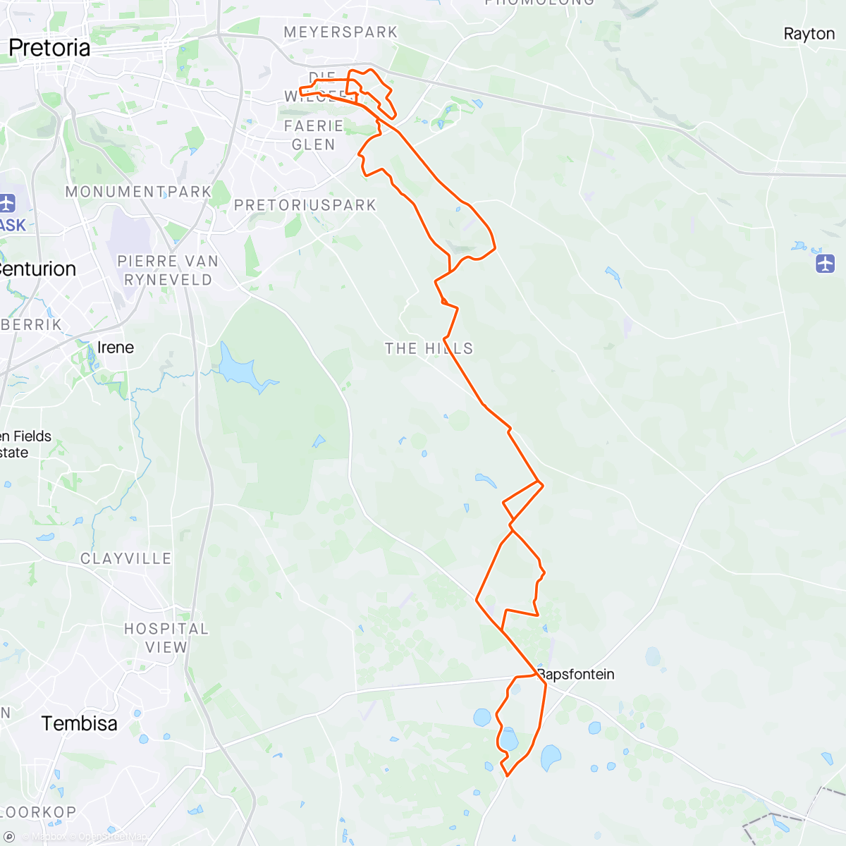 Mapa da atividade, “Workers Day” ride to Broodblik