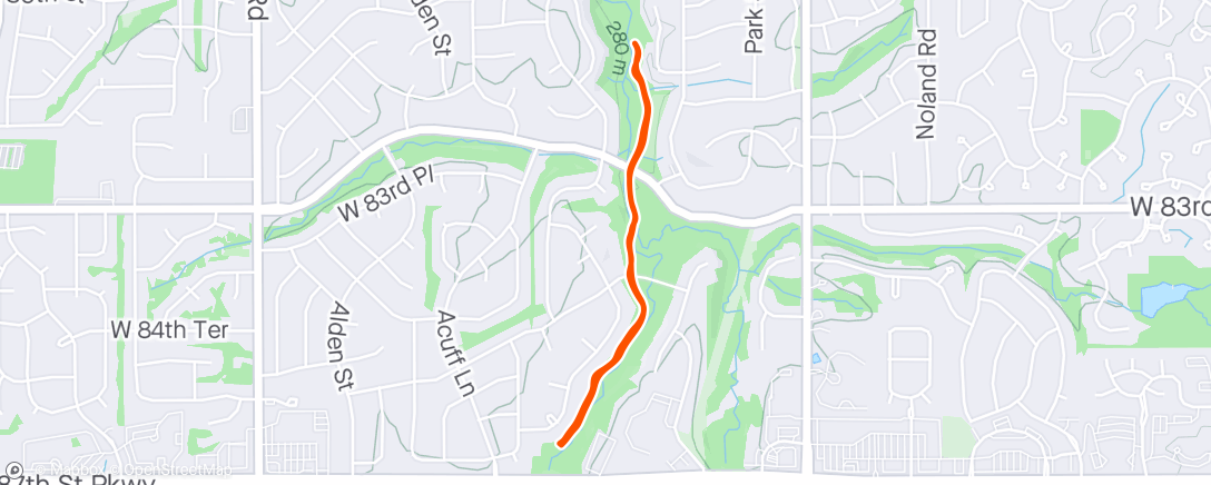 Mapa de la actividad (Evening Walk)