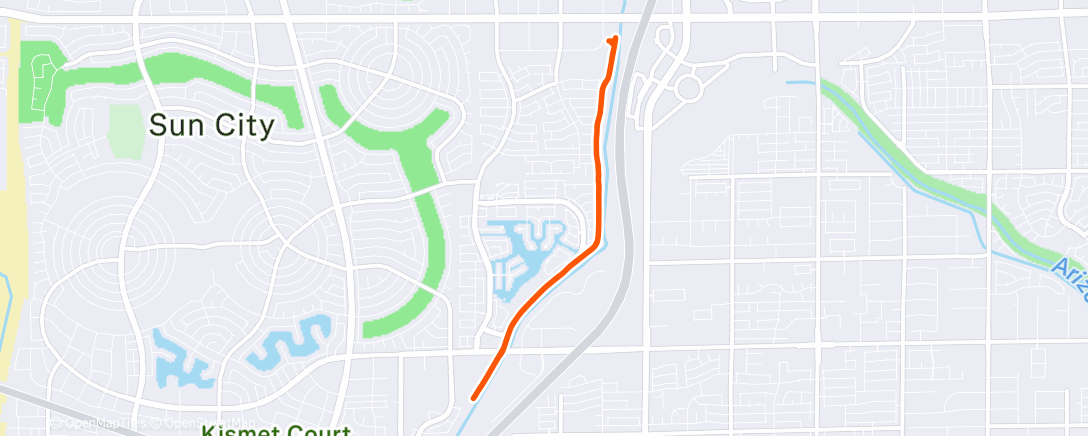 Map of the activity, Afternoon Walk