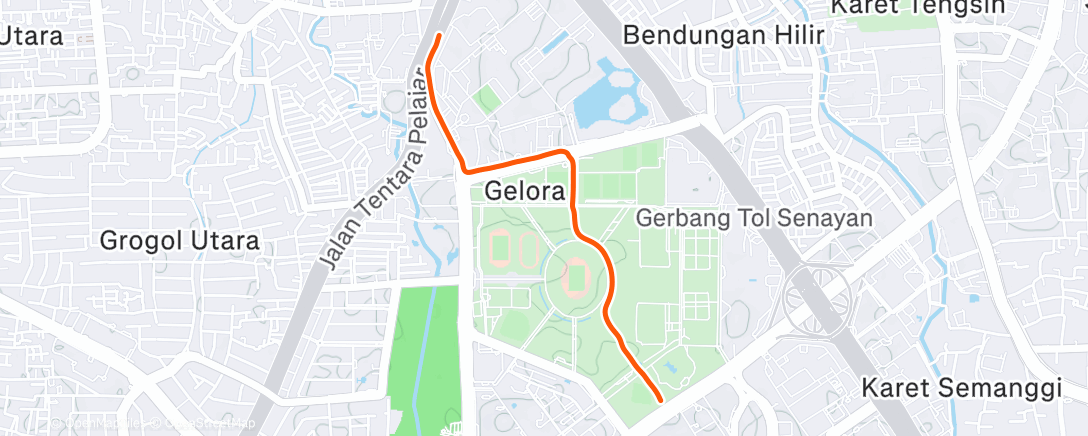 Map of the activity, Evening Walk