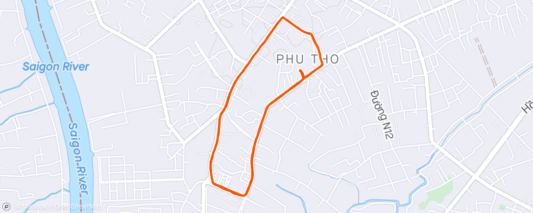 Map of the activity, Morning Run