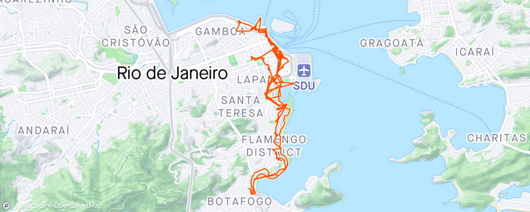 Map of the activity, rota Rio Memória