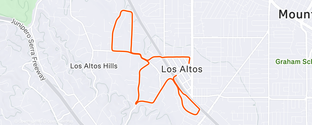 Map of the activity, Morning Run