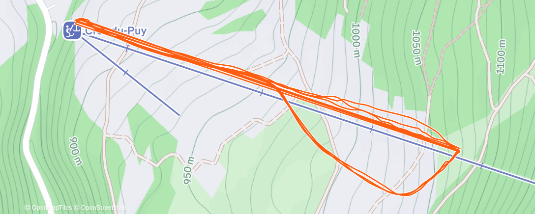 Карта физической активности (Crêt-du-Puy 🎿 ❄️ 🌨️)