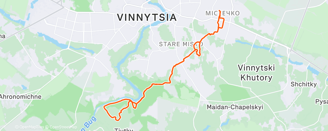 Mappa dell'attività Running to Sabariv