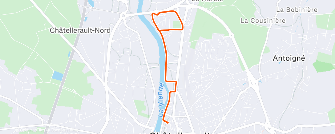 Map of the activity, Morning Run