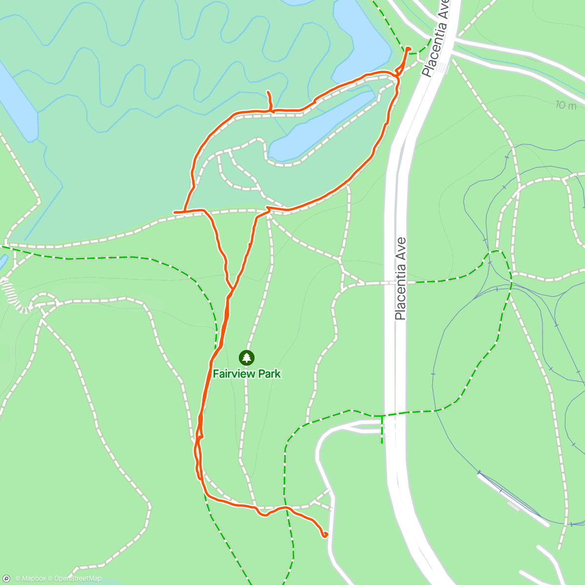 Map of the activity, Fairview Park