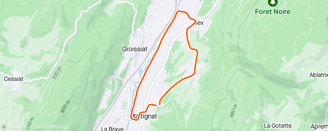 Map of the activity, Joggingue