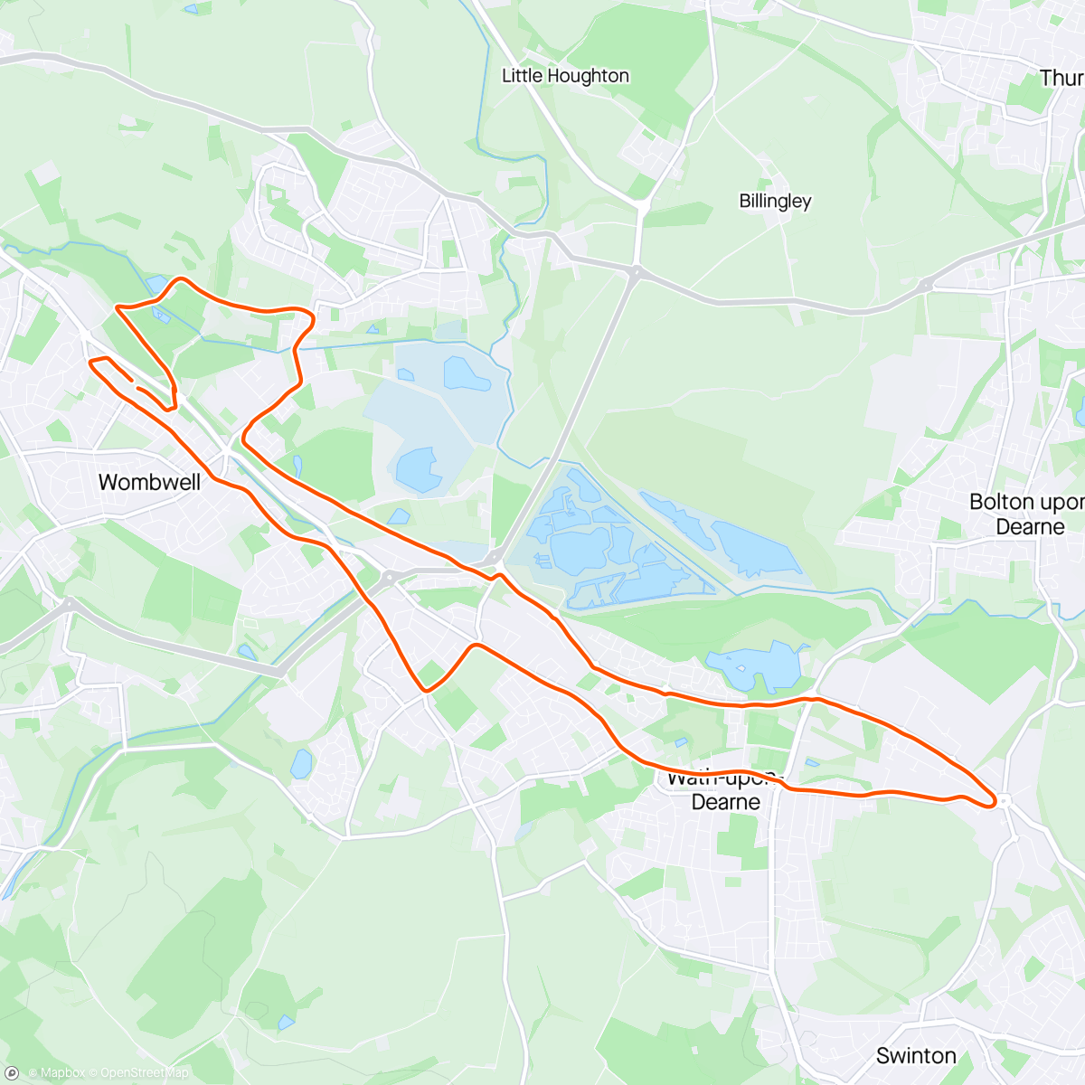Map of the activity, Week 17 Run 2