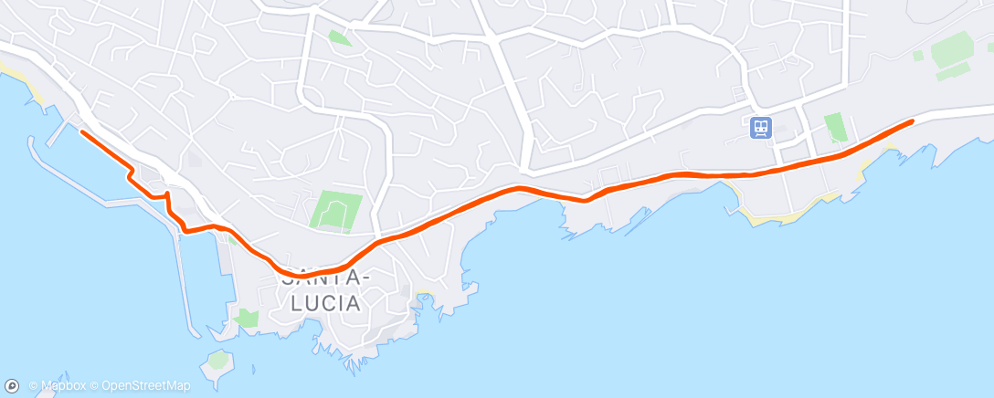 Map of the activity, Footing à jeun