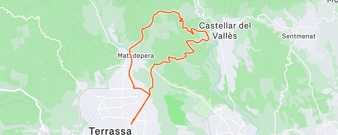 Map of the activity, 1h15| GRVL sota pluja