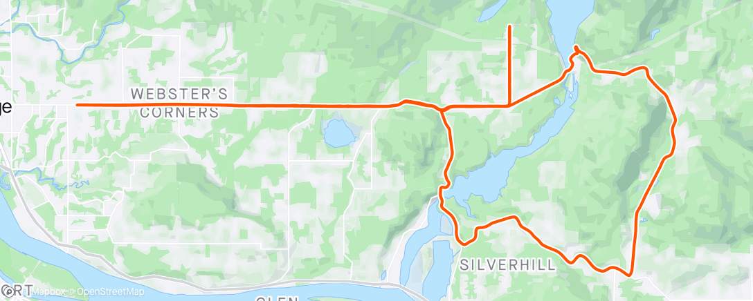 Map of the activity, Broken cleat ride.