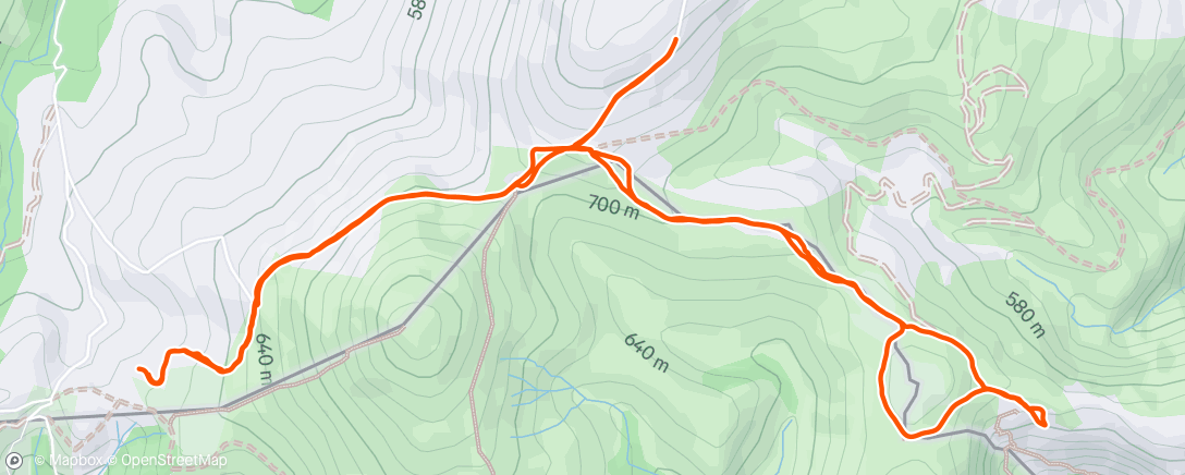 Map of the activity, Lunch Hike