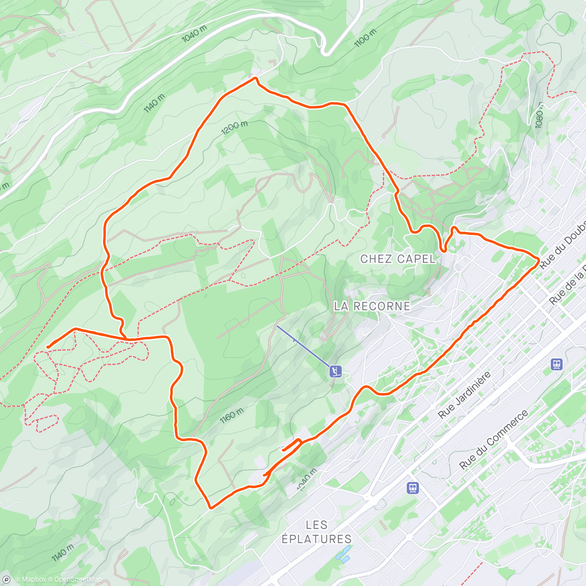 Map of the activity, La Chaux-de-Fonds