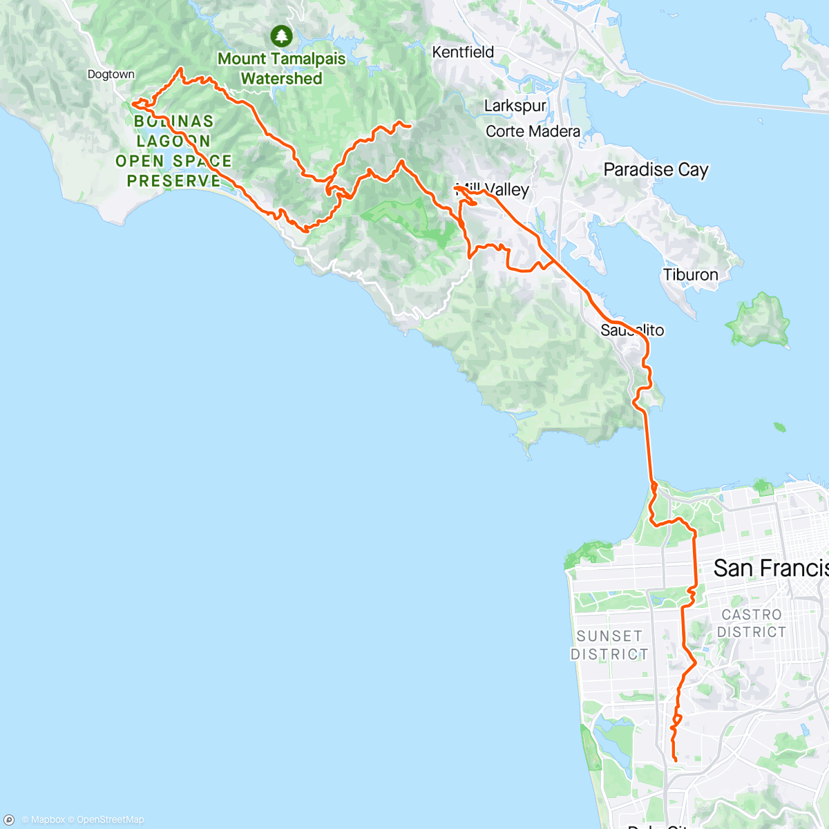 Map of the activity, Corduroy Coast