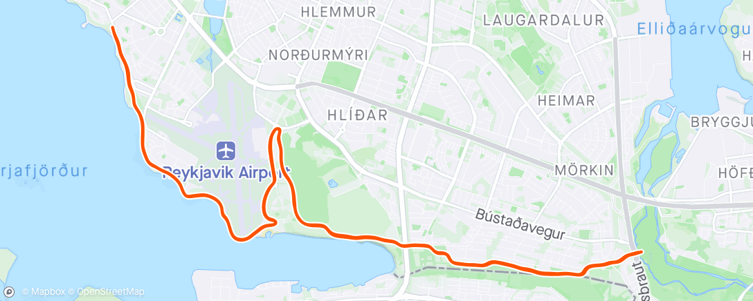 Карта физической активности (Reykjavik Half Marathon.. bloody hilly and windy but loved it)