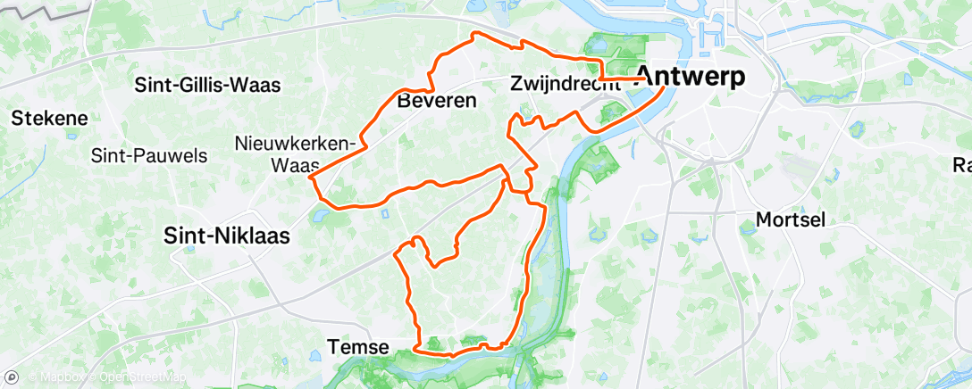 Map of the activity, First time business peloton