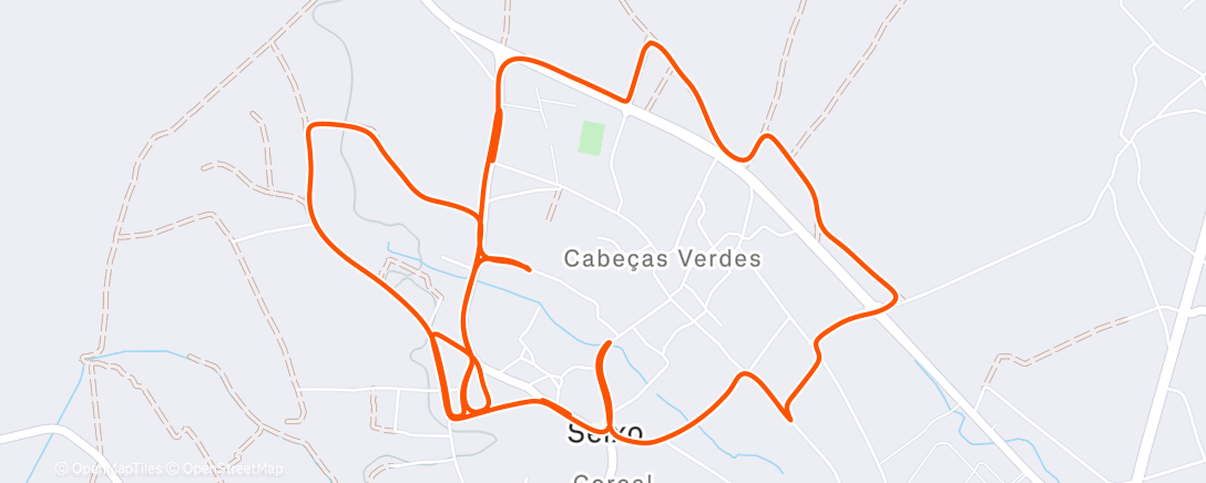 Map of the activity, Corrida matinal