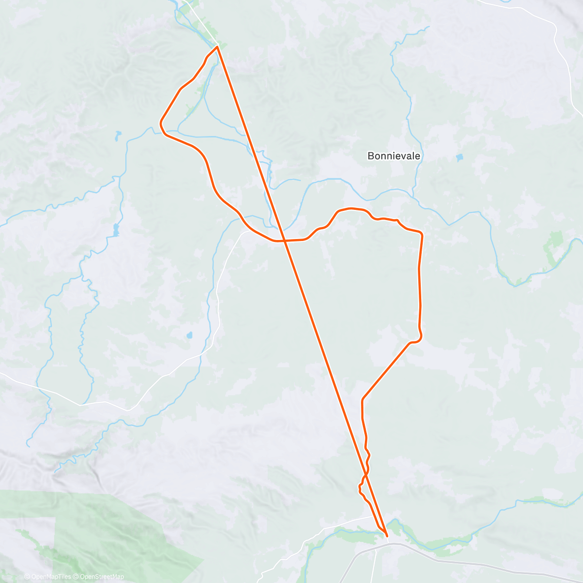 Map of the activity, ROUVY - 1c - Strefa 2 - Wytrzymałość tlenowa - 2025-12-25