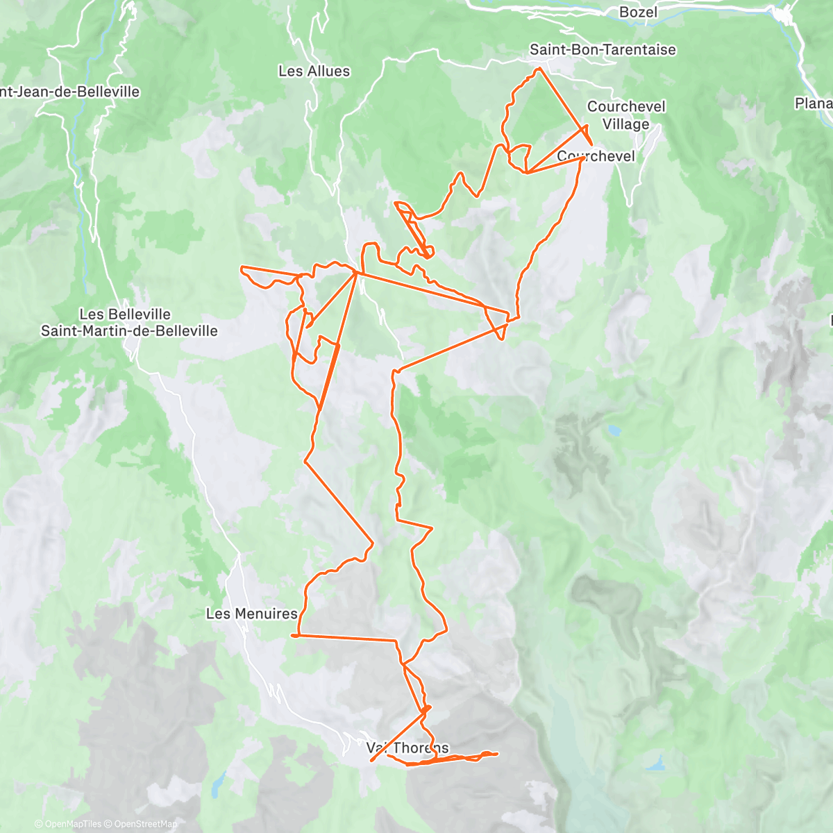 Карта физической активности ("Pistes verglacées")