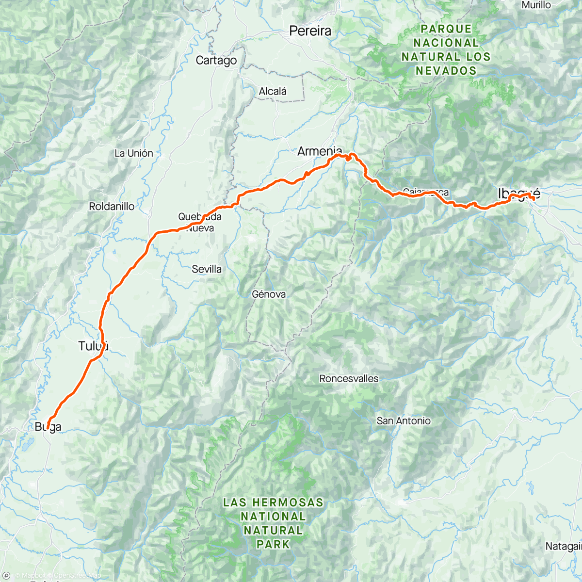 Map of the activity, Día 1 Vuelta al Sur 💪🏽 BUGA