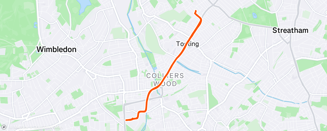 Map of the activity, Morning Run