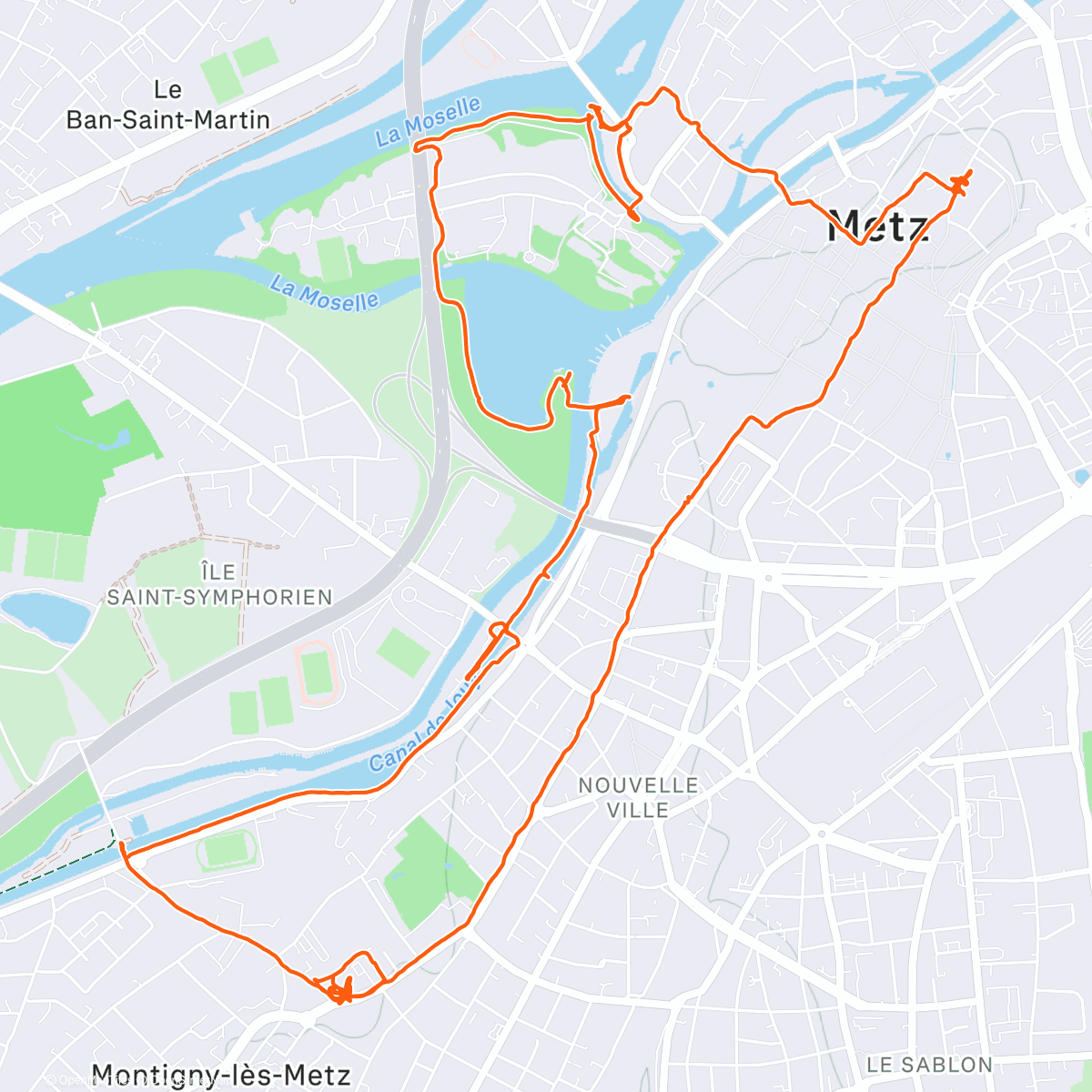 Карта физической активности (☀️🥶 Sur mes Terres : Dernière Balade 🚶‍♀️ sur Montigny et Metz pour profiter de cette magnifique 🤩 lumière 😆😁😄)