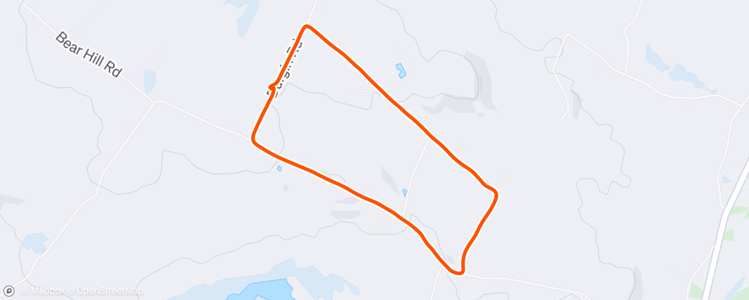Map of the activity, Afternoon Run
