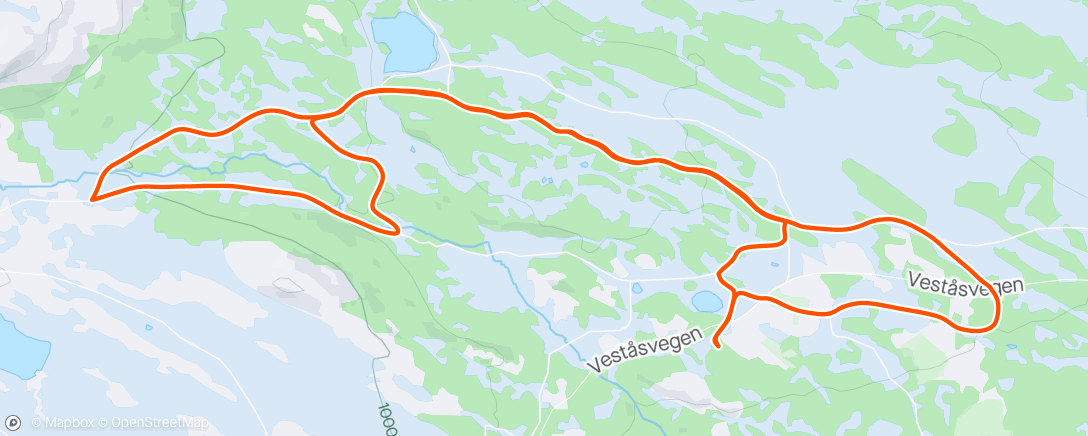 Map of the activity, Lunch Ski i tåka