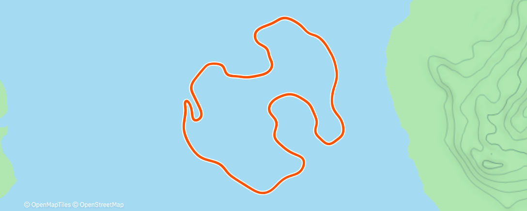 Map of the activity, Zwift - Group Ride: Festive 500 volcano circuit 25 laps [BANDED] on Volcano Circuit in Watopia