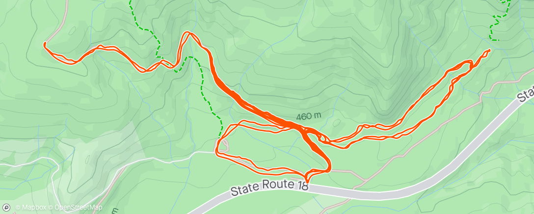 Map of the activity, Mountain bike Threshold 3 x 6 min, tempo 1 x 18 min