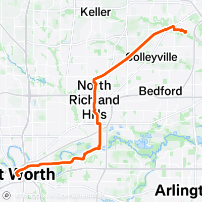 Doug's to Fort Worth train | 22.1 mi Cycling Route on Strava