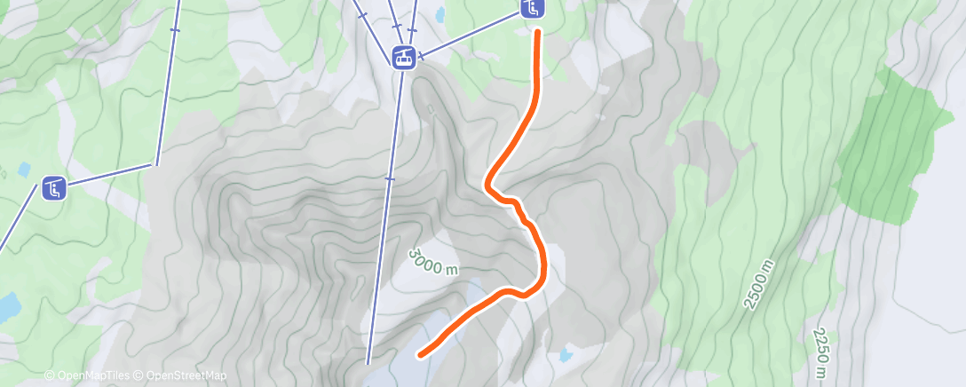 Map of the activity, Sessione di sci alpino all’ora di pranzo