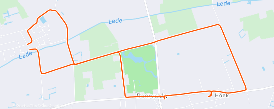 Map of the activity, Afternoon Hike