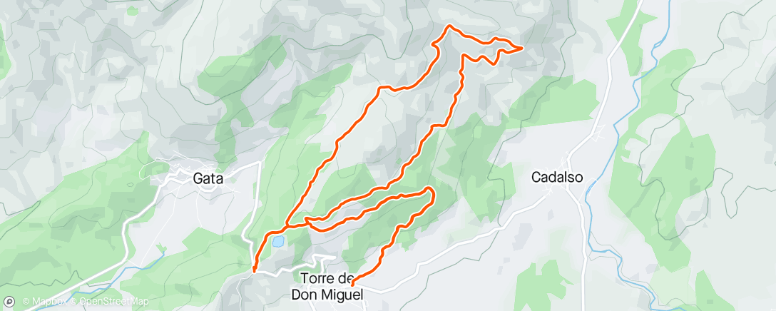 Mappa dell'attività Carrera de montaña matutina