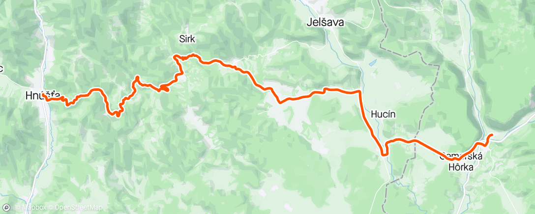 アクティビティ「Gemer Hnúšťa-Plešivec」の地図