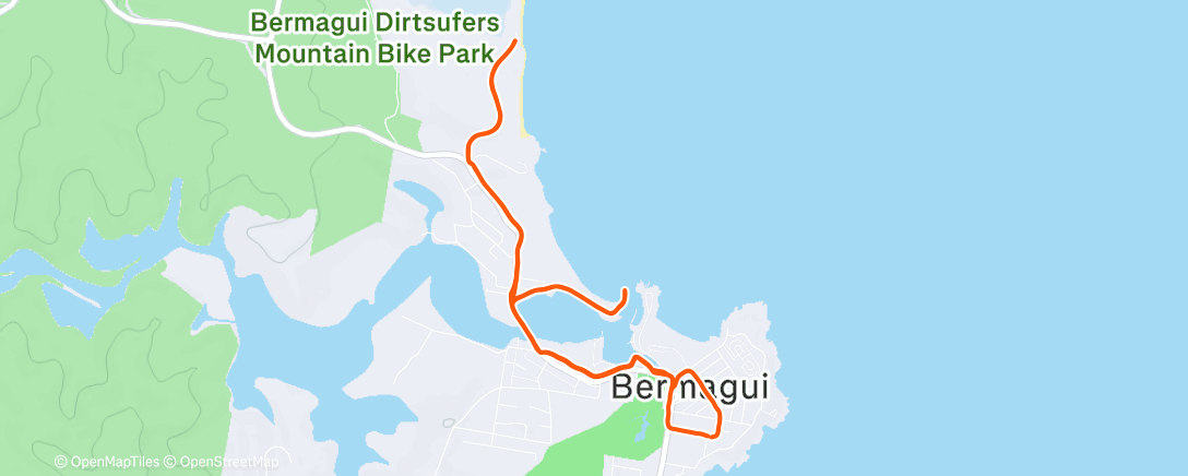 Map of the activity, Afternoon Run