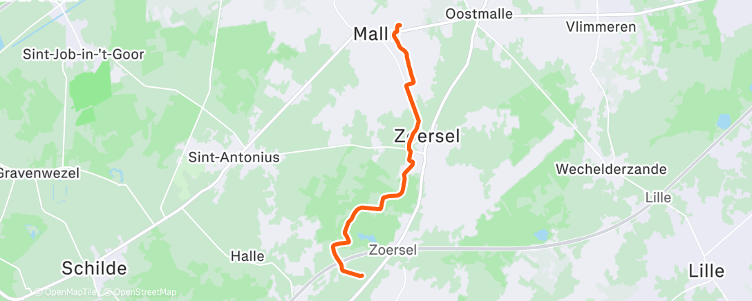 Map of the activity, Namiddagloop