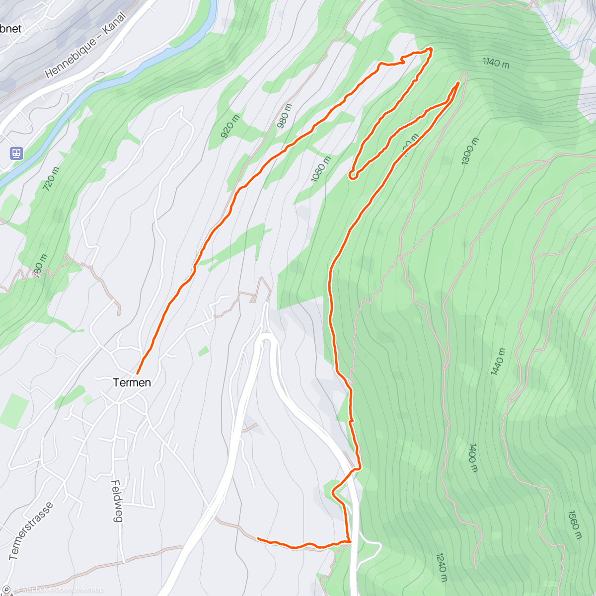 Map of the activity, Spaziergang am Nachmittag Regenation