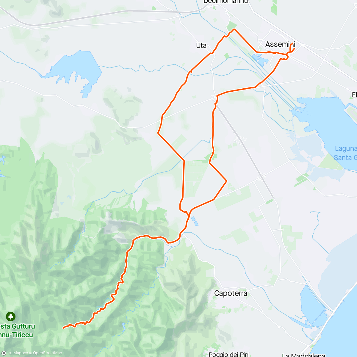 Map of the activity, WWF monte arcosu 🚵‍♂️