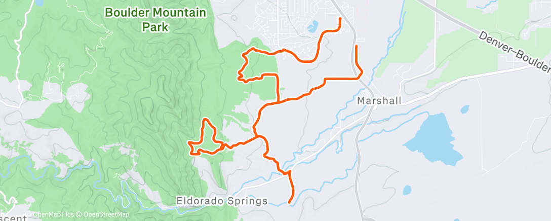 Map of the activity, Neighborhood trails in the dark
