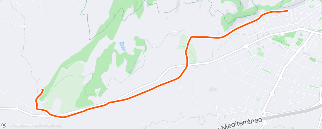 Map of the activity, Caminata con Soto y Cupra